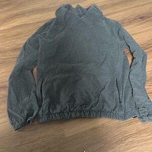 Lululemon Charcoal Grey Mock Neck Pullover Sweatshirt Size 8